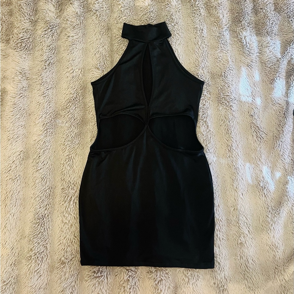 Boohoo Elegant Black Backless Dress
